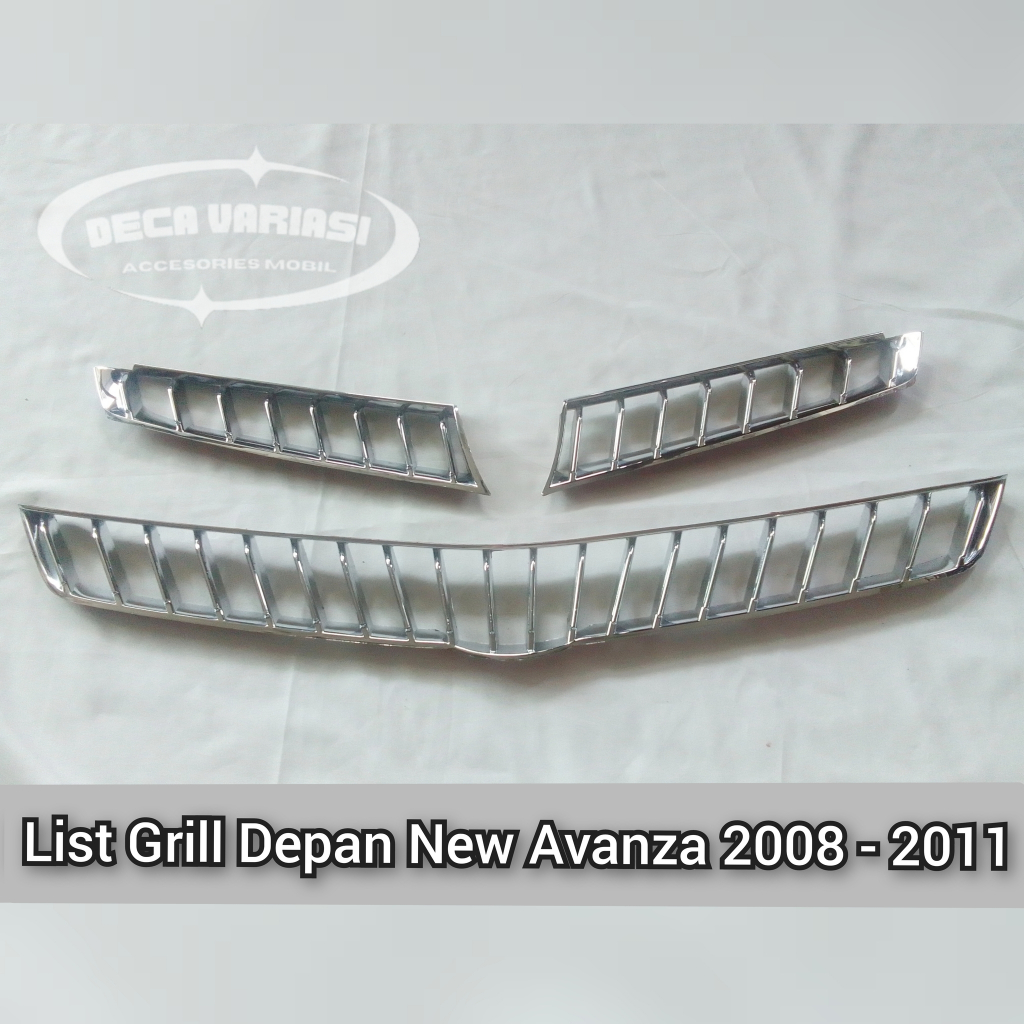 List Grill Depan Mobil New Avanza Model Camry 2008 - 2011 Chrome Premium
