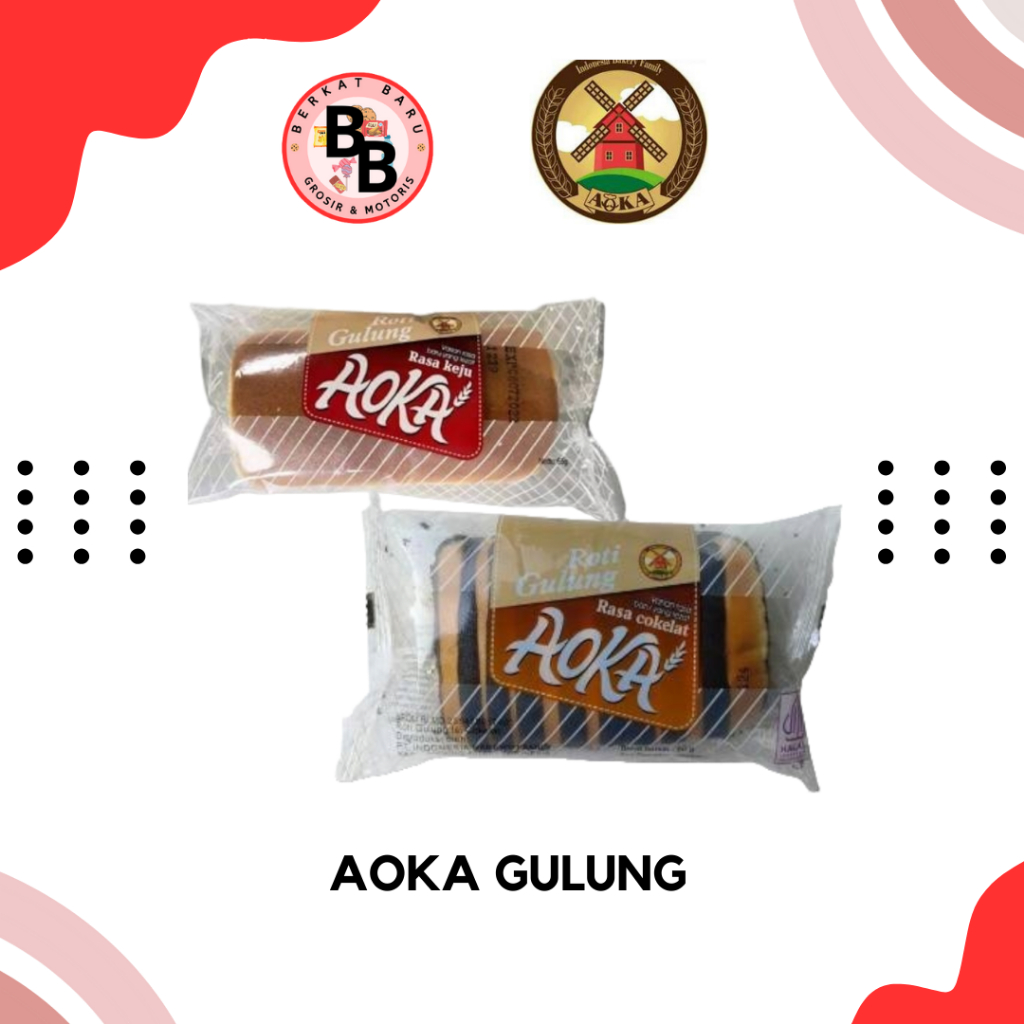 

[BB SNACK] ROTI AOKA GULUNG 60GRAM HARGA BANDED ISI 10PCS