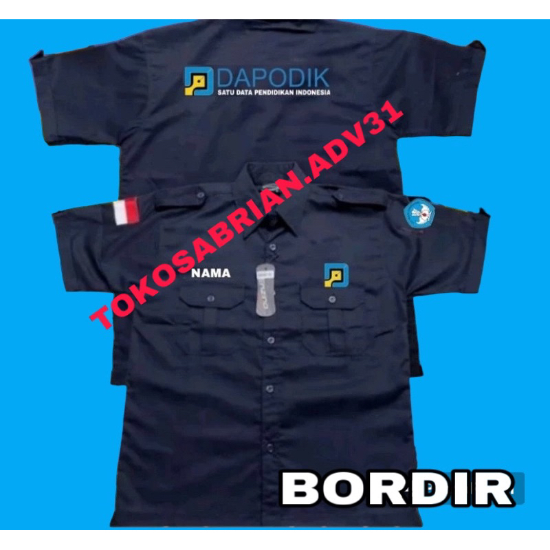 KEMEJA DAPODIK SERAGAM DAPODIK SERAGAM DINAS DAPODIK KEMEJA BORDIR