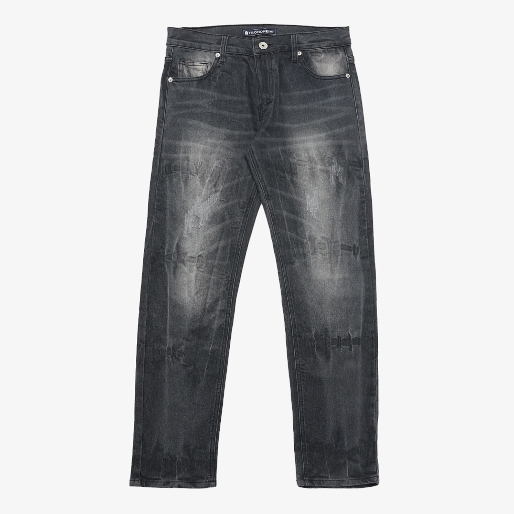 Trondheim Celana Jeans Pria Denim Maher Darkgrey