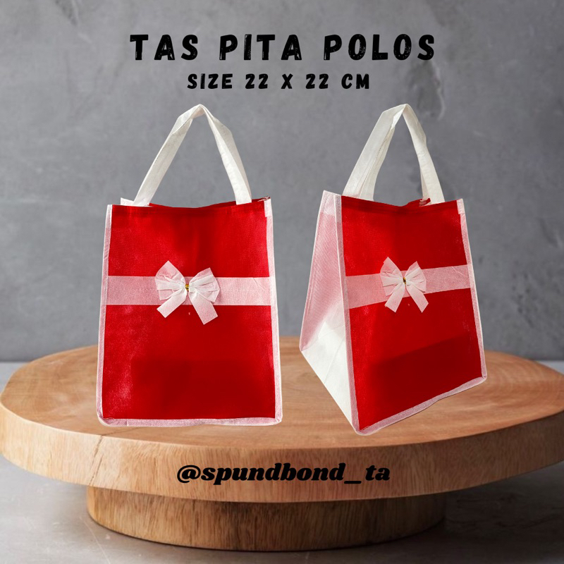 

Tas Hajatan GoodieBag Pita Polos Merah 22 [[ 1 LUSIN = 12 PCS ]]