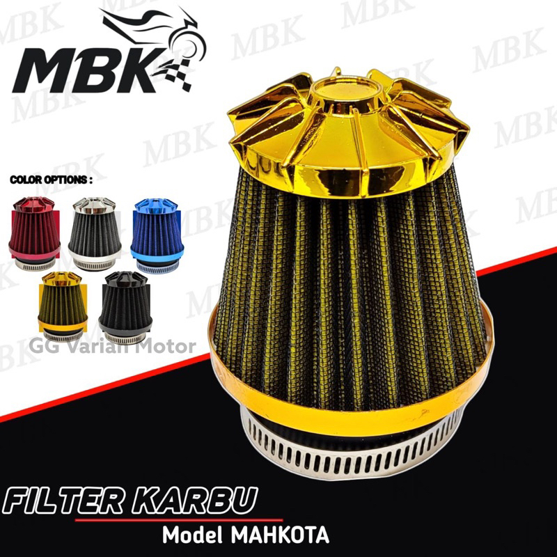 Saringan filter karbu mahkota jumbo / filter udara / tutup karburator variasi universal