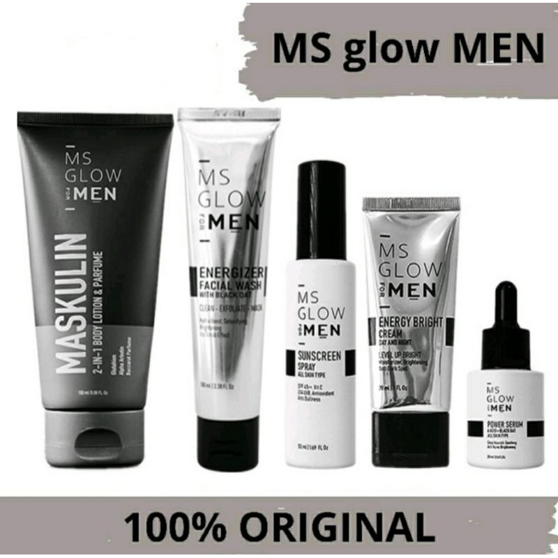 Paket Ms glow men 100% Original Skincare Pria Msglow men Sepaket Msglowmen 1 Set Ms glow Man Lengkap Ma glow men Mas glow men