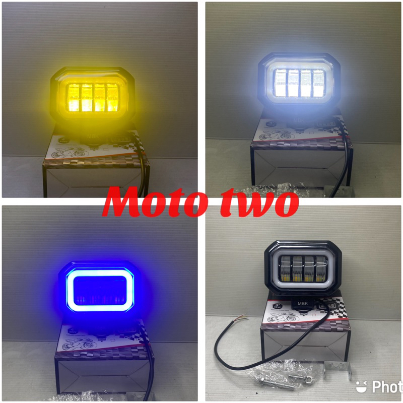 LAMPU TEMBAK SOROT LED 6D 4MATA 2WARNA PUTIH KUNING 40WATT