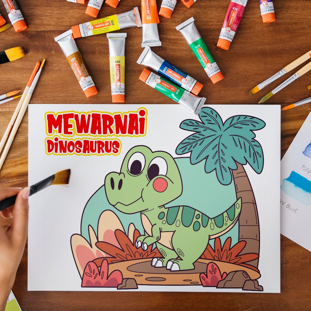 

Kertas Mewarnai Dinosaurus