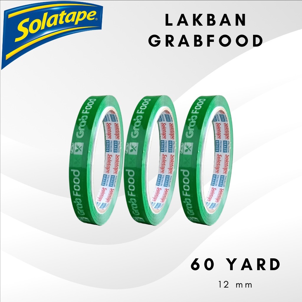 Solatip Grabfood / Solasi Grab Food / Lakban Makanan / Merk Solatape / 12 mm x 50 Meter