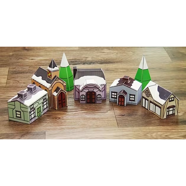 DIY Papercraft Christmas Village Miniatur Kertas