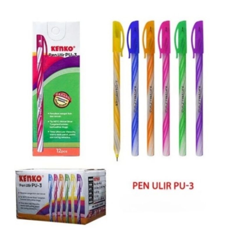 

SJS bolpen kenko ulir (12pcs)/balpen pulpen/bollpoint/pen/pena-PU 1