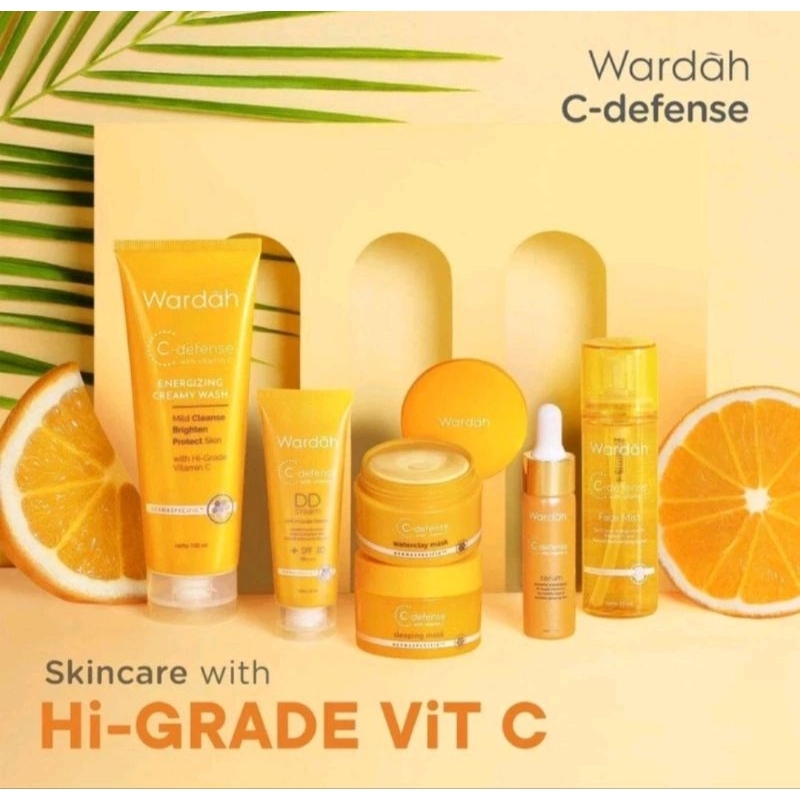 Wardah C Defense Series||DD Cream||Creamy Wash||Serum||Moisturizer||Face Mist||