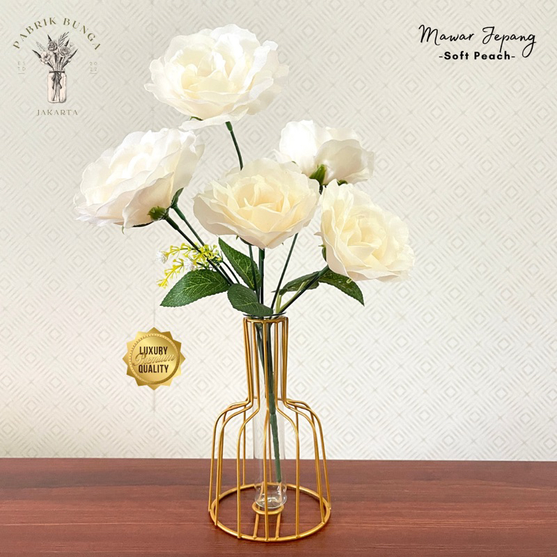 ✅COD (5 Tangkai) Bunga Mawar Rose Jepang Import Plastik / Bunga Mawar Jepang Artificial / Artificial