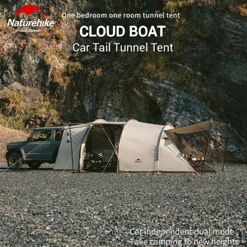 TENDA NATUREHIKE CLOUD BOAT CNH22ZP013 CAR TAIL TUNNEL TENT TENDA GLAMPING CAMPING BERKEMAH PIKNIK C