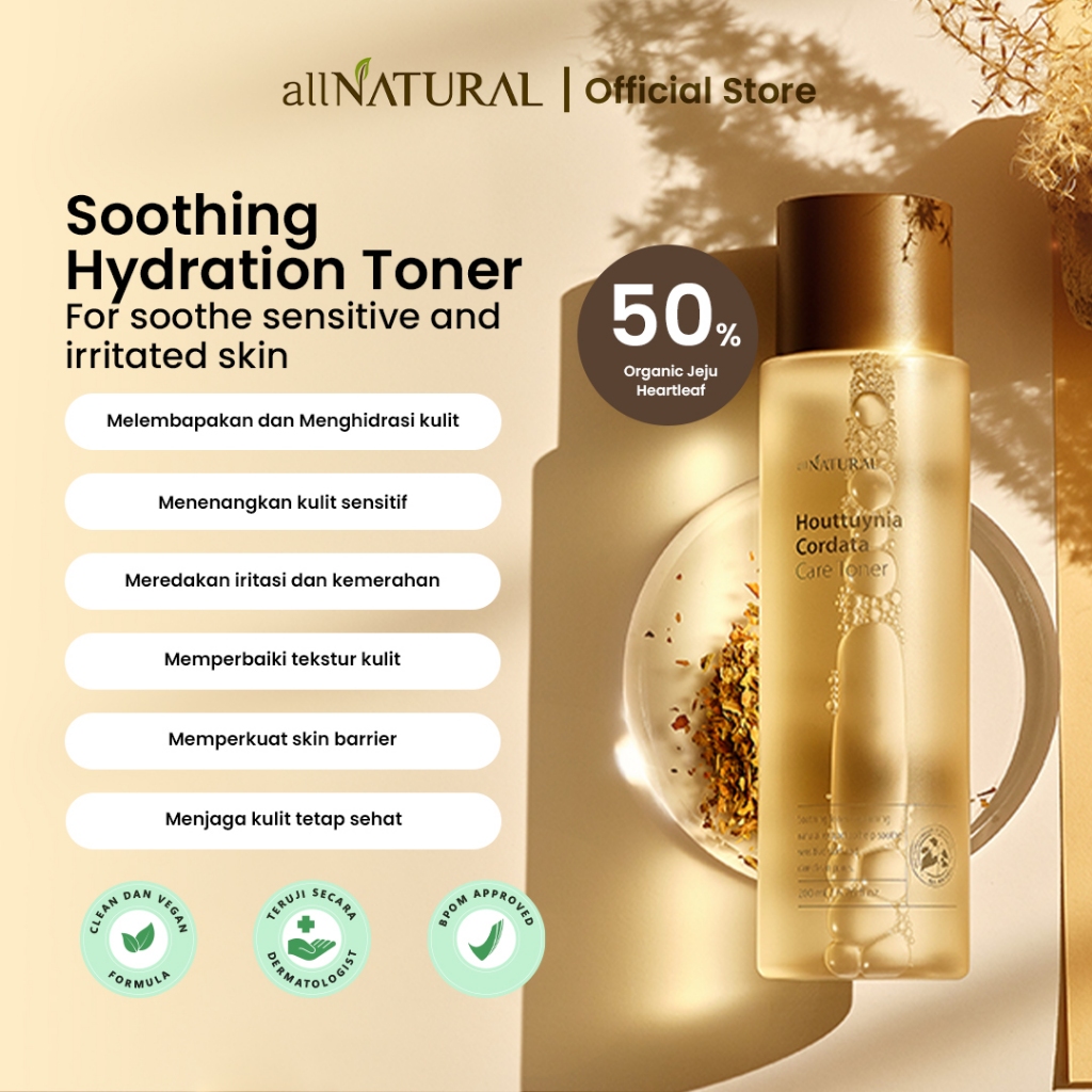 ALL NATURAL Houttuynia Cordata Care Toner (Heartleaf)  - Hidrasi Toner Dari Korea