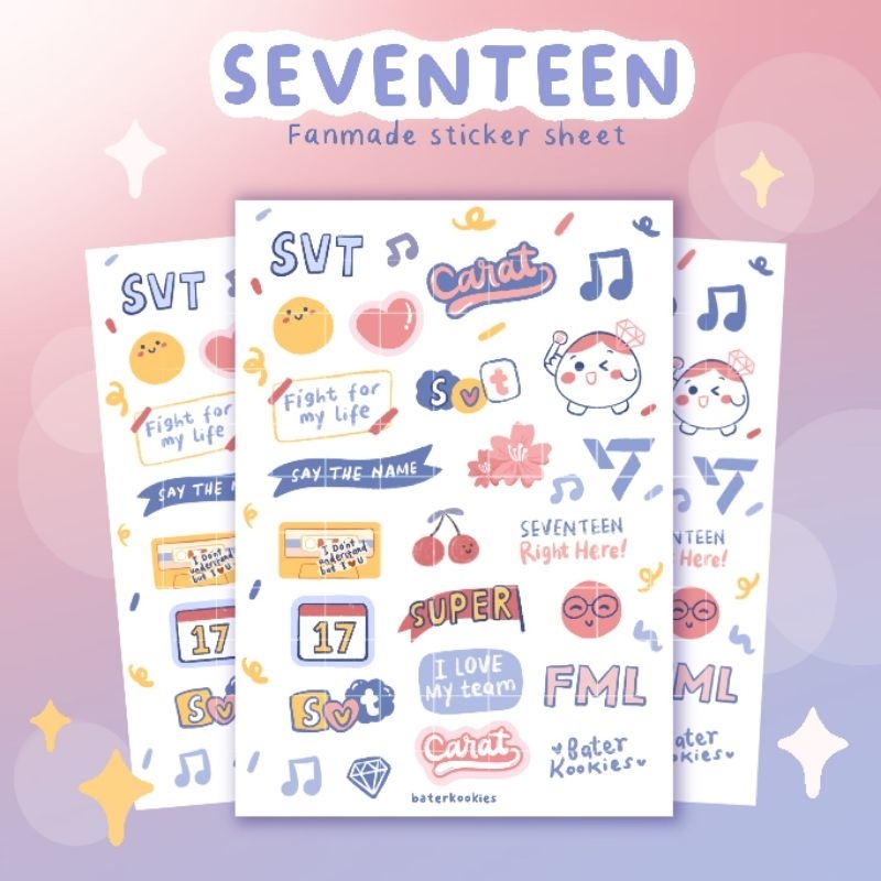 

Seventeen album edition sticker sheet