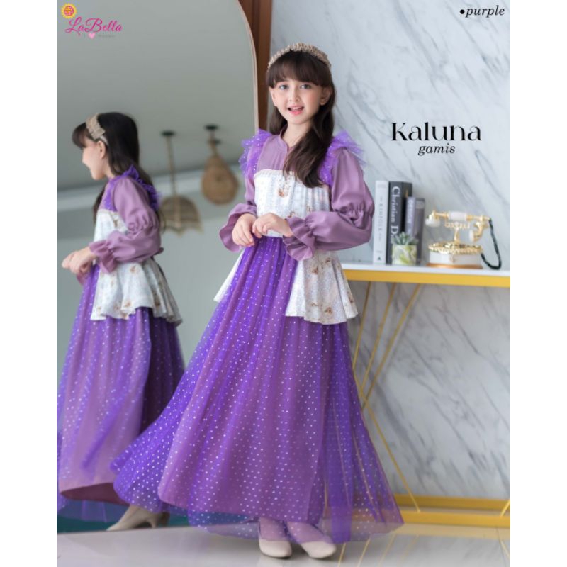 LABELLA TERBARU SET JILBAB GAMIS ANAK CANTIK TUTU TULLE MEWAH LEBARAN 2023 USIA 5 6 7 8 9 10 11 TAHU