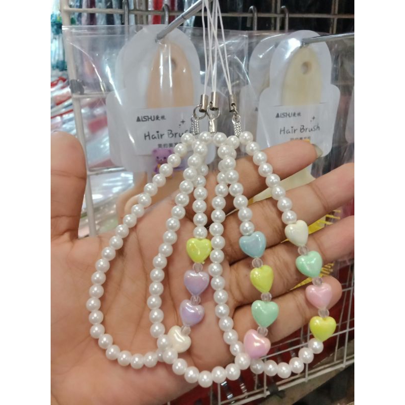 GANTUNGAN HP BEADS MANIK MANIK LUCU MURAH KEYRING BEADS GANTUNGAN MUTIARA KOREA