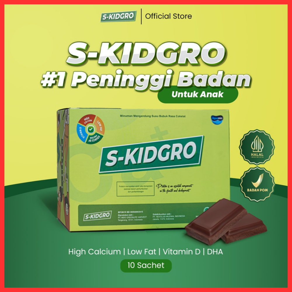 

S-Kidgro Susu Peninggi Badan Anak Isi 1 Box