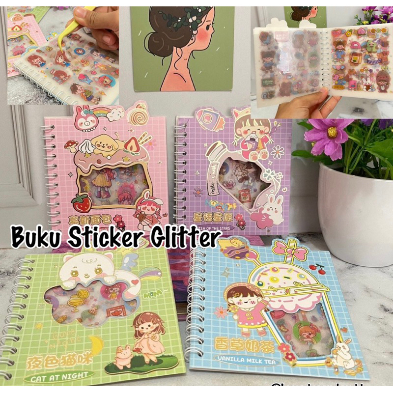 

Buku Sticker Glitter isi 10lembar / Buku Spiral isi Stiker Glitter