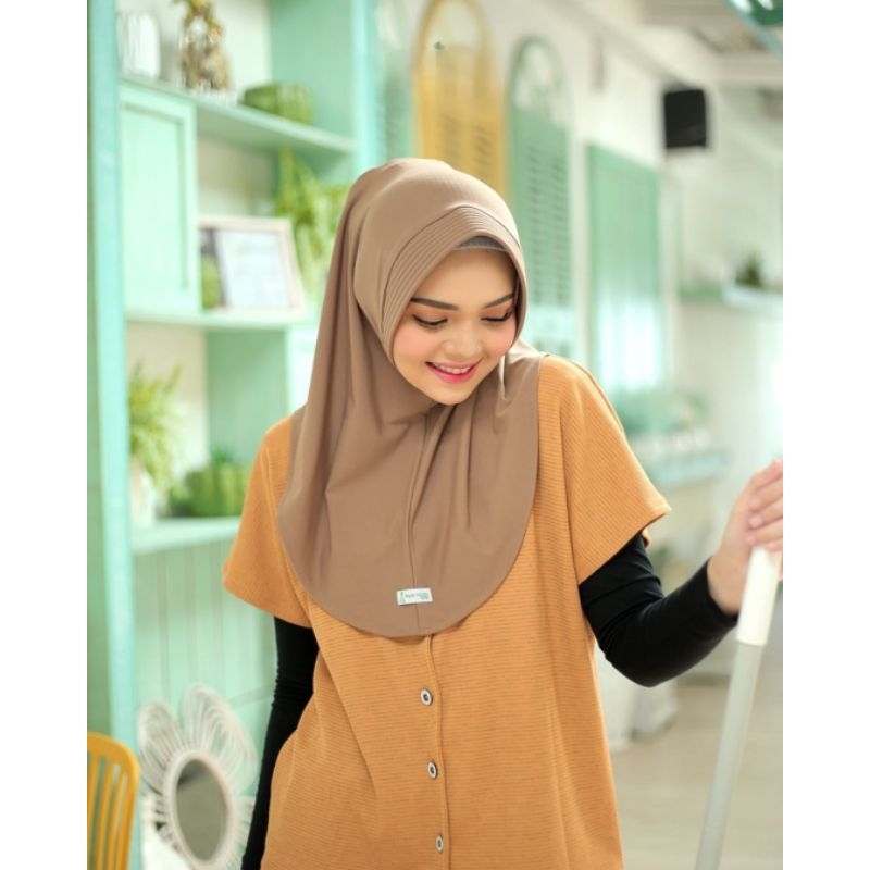 Bergo sport S M ORI lestary hijab mirip Kenan dzevada lana rnw hijab dhinda hijab