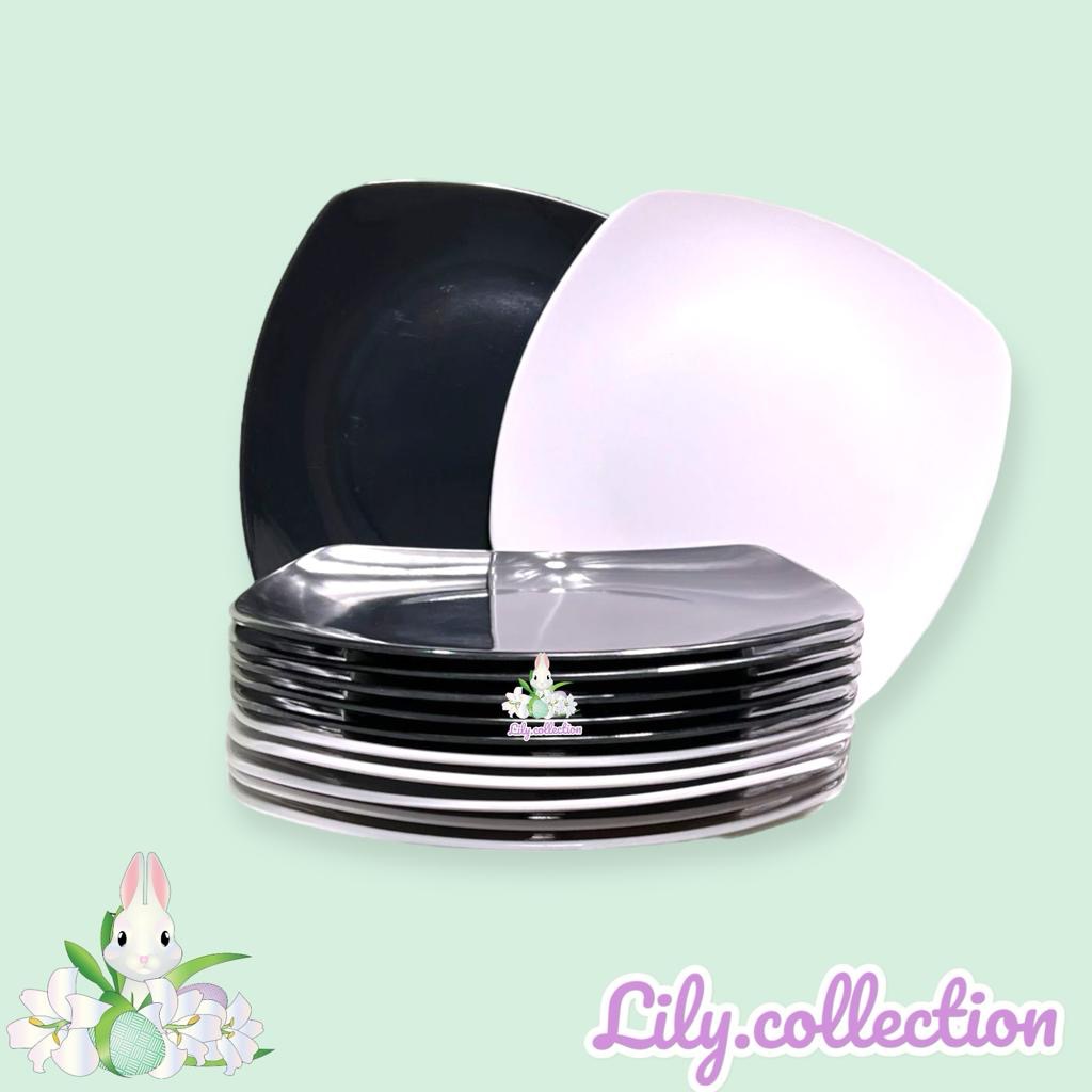 LILYCOLLECTION Piring Melamin Ceper Jumbo 10inch 6pcs / Piring Makan Ceper Melamin 10inch