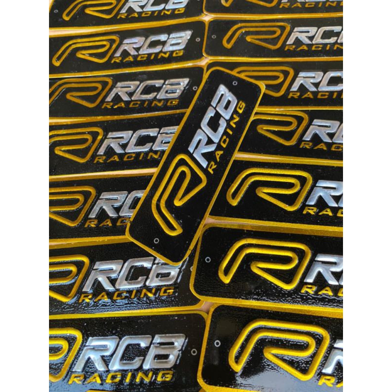 EMBLEM KNALPOT RCB LOGO KNALPOT RCB BAHAN PLAT TIMBUL