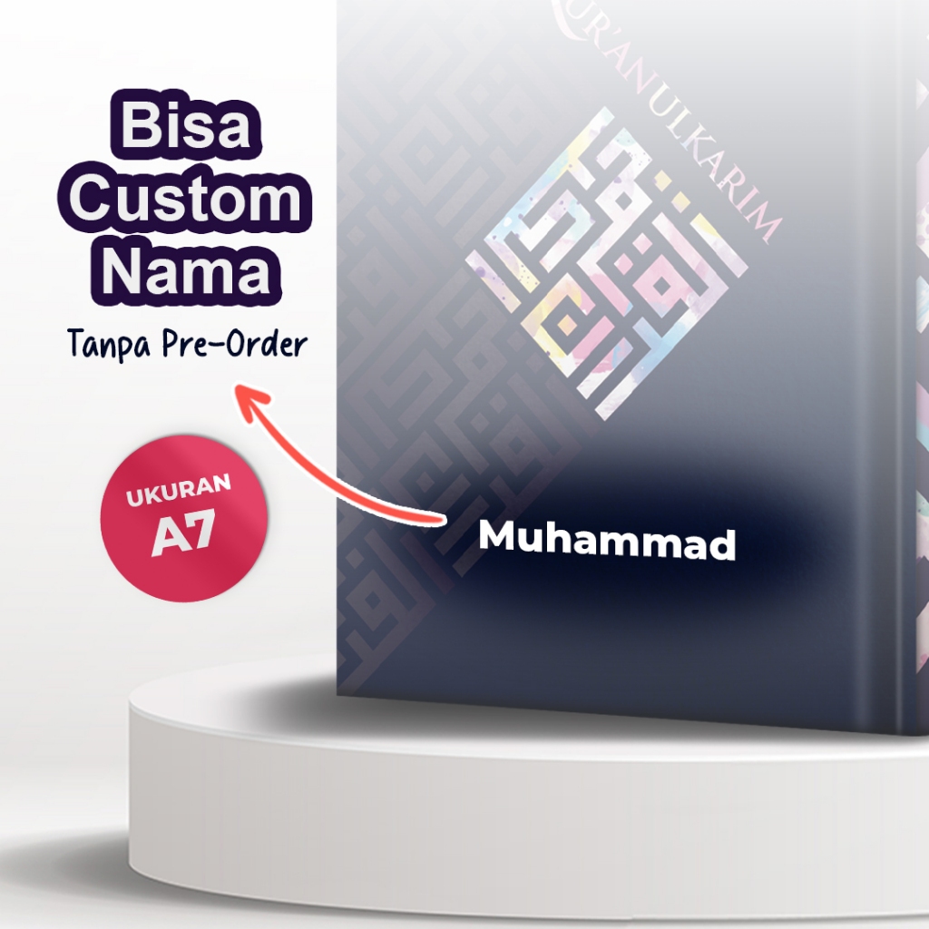 Biaya Custom Nama Buku Anak dan Al Quran ( Custom Nama Timbul)