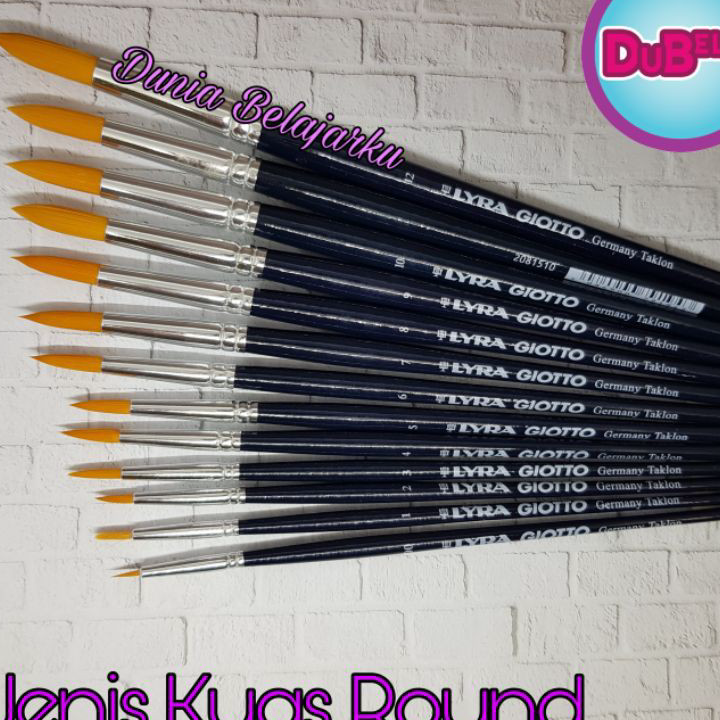 

Model Terkini Kuas Lukis Lyra Giotto Brush Germani Taklon / Round Brush / Original