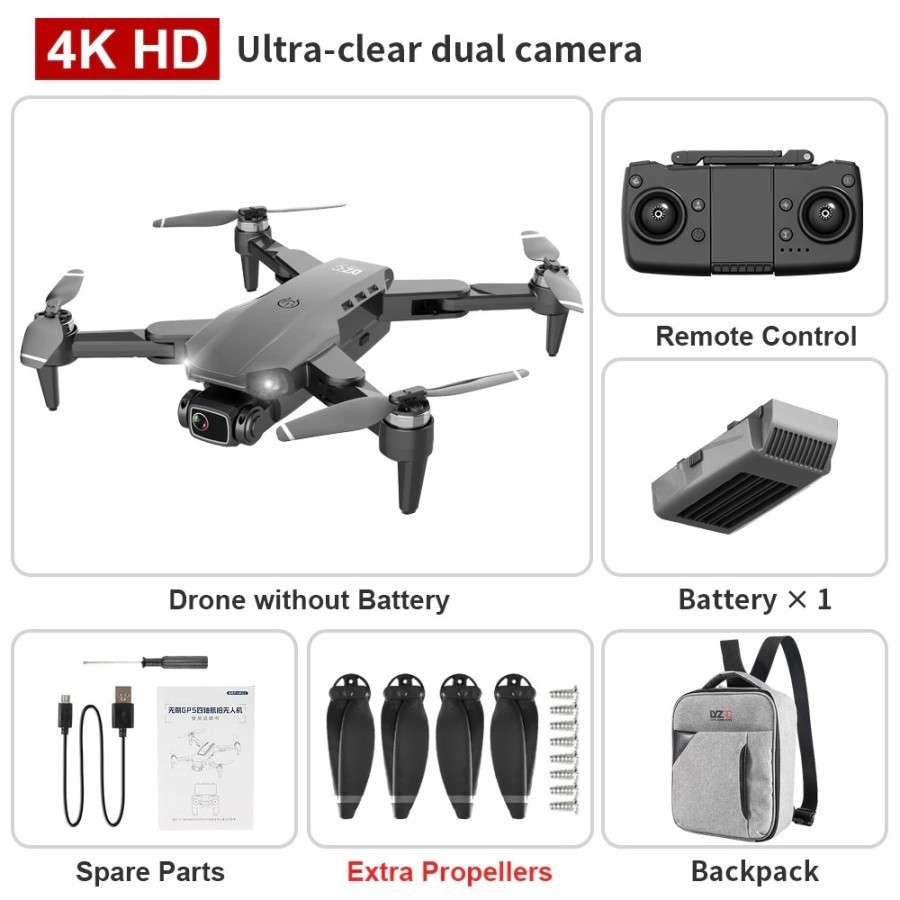 L900PRO GPS Drone 4K Dual HD Camera RC Distance 1200M -Backpack.wppsk