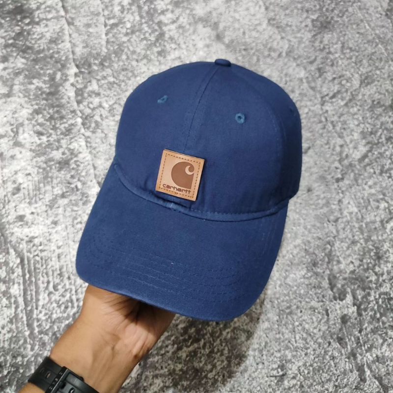 Topi Carhartt WIP Odessa Soft Blue Vintage Katun Cap USED ORIGINAL AUTHENTIC