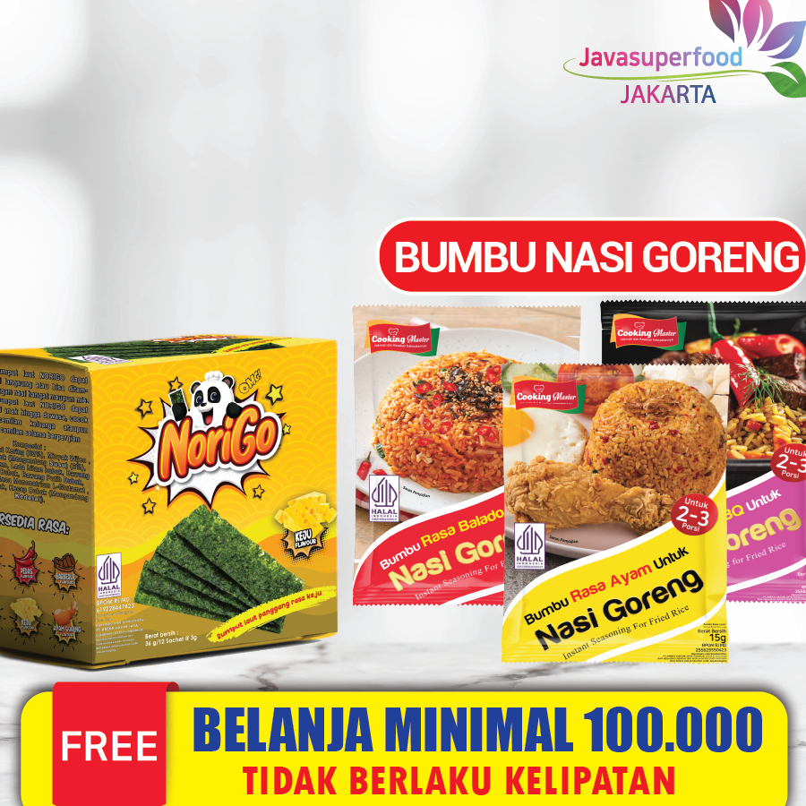 

Diskon Norigo (1 BOX ISI 12 PCS) / Nori Sachet Keju Seaweed Snack 3g Rumput Laut Halal Rasa Keju Baru