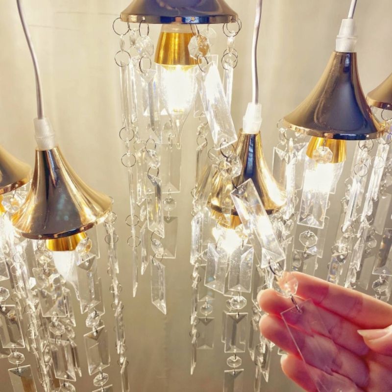 Lampu gantung  hias ubur-ubur dekorasi pelaminan wedding lampu hias akrilik dekorasi