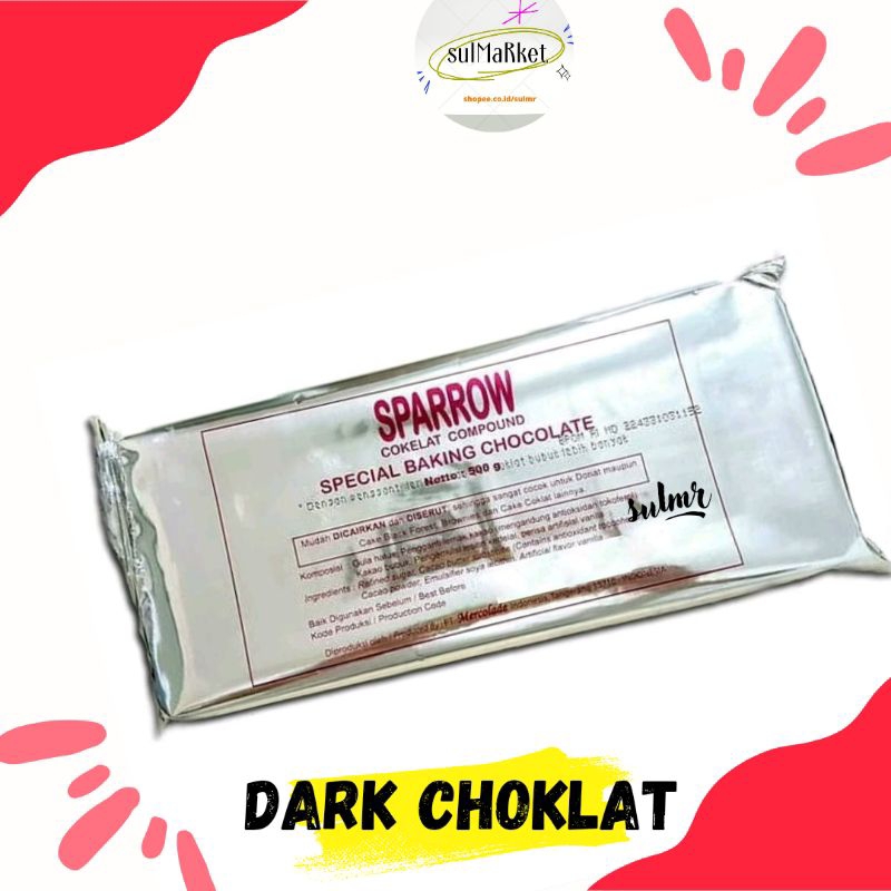 

SPARROW COKLAT BLOK | COKLAT BATANGAN @500g