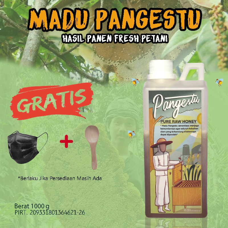 

Madu Murni Asli Tanpa Campuran Apapun Mentah Multiflora Super 1 Kg by Pangestu Pure Raw honey Harga Langsung Petani