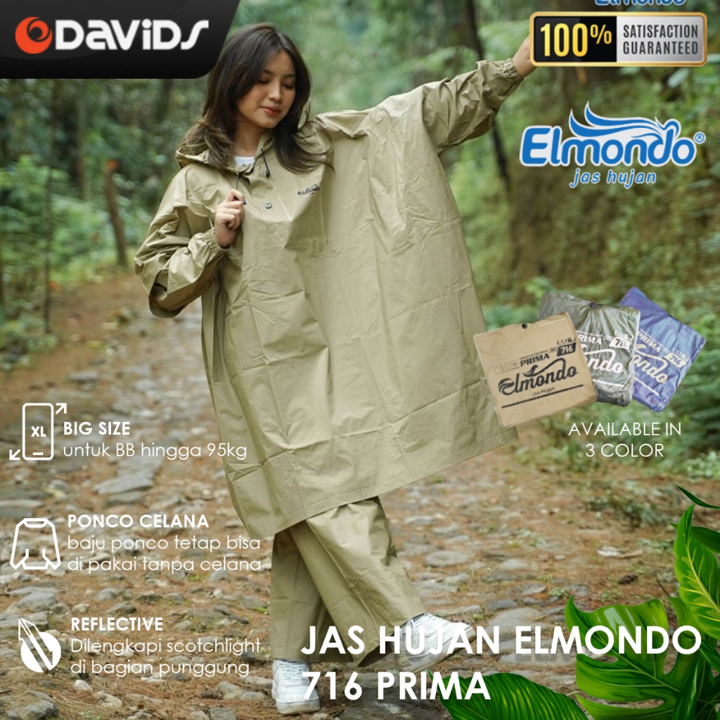 Senter_Ajaib Jas Hujan Setelan Dewasa Jaz Ujan Ponco Celana Raincoat Elmondo 716