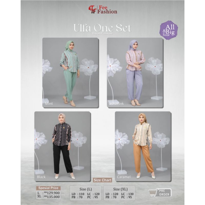 ULFA ONE SET BY FEE FASHION ONE SET MUSLIM TERBARU 2023