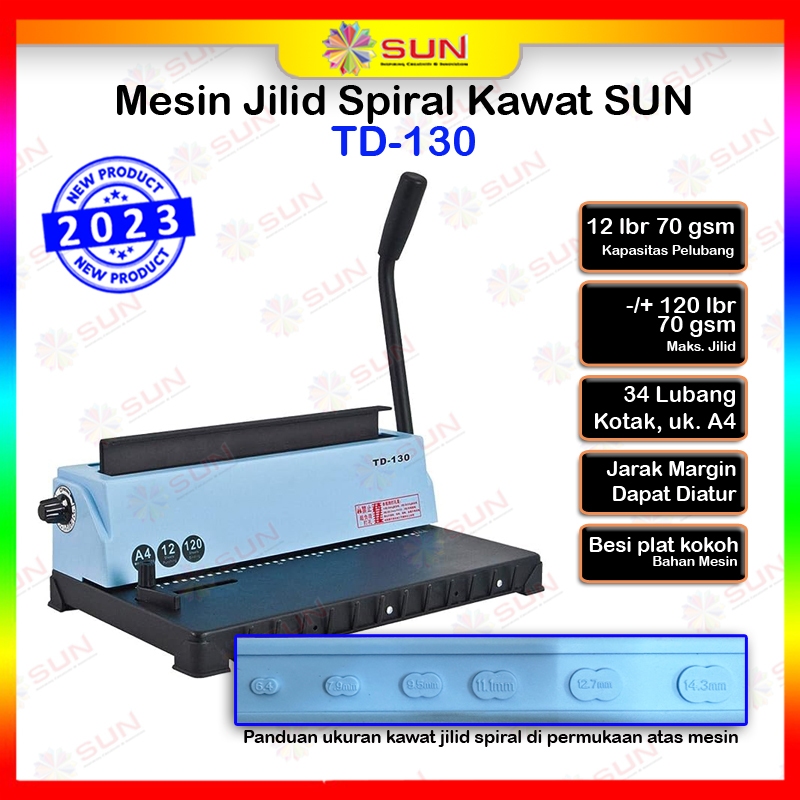 

Promo Mesin Jilid Spiral Kawat A4 TD-13 / TD-130 / TD-118R