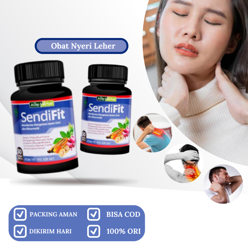 SENDIFIT 100% ORIGINAL BPOM, Obat pereda nyeri otot leher, Obat Sakit Leher, Obat Leher Pegal Kepala