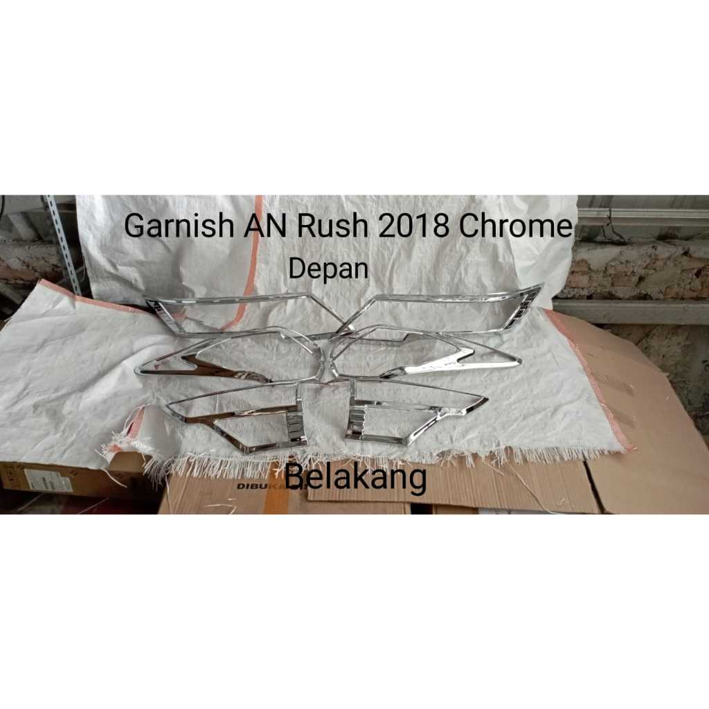 Garnish List Lampu a.n rush garnish Lis lampu mobil all new rush 2018 Depan Belakang Paketan garnish
