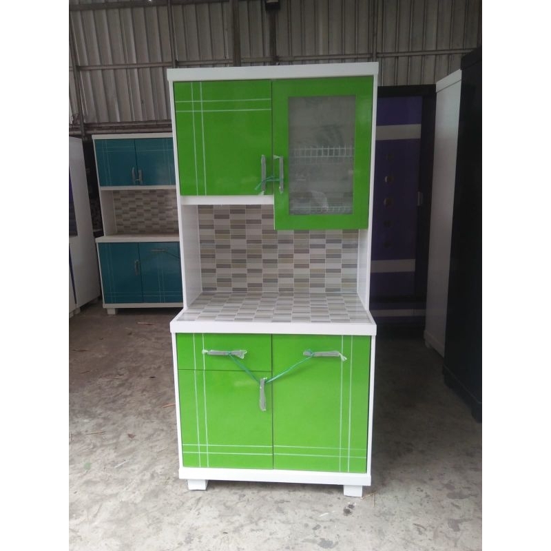 Lemari dapur kayu lemari dapur minimalis lemari dapur 2 pintu tipblok lemari piring kayu 80cm