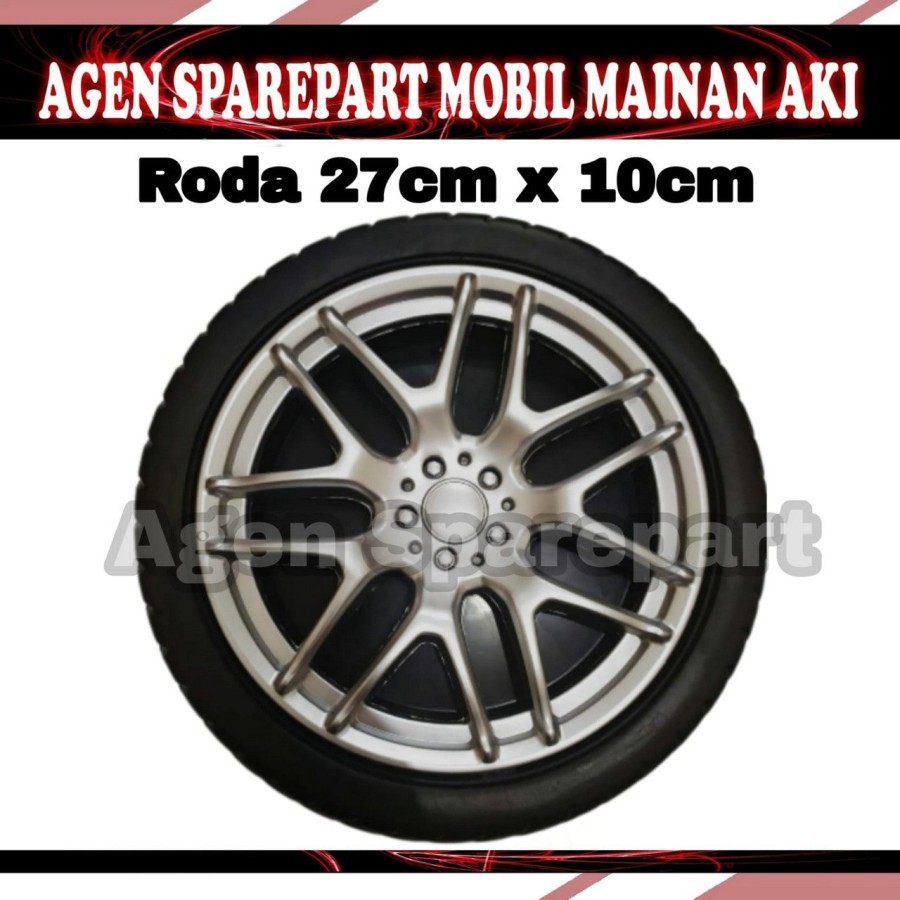 Ban Roda Mobil Mainan Aki Full Karet Ukuran 27cm Roda Mobil Mainan
