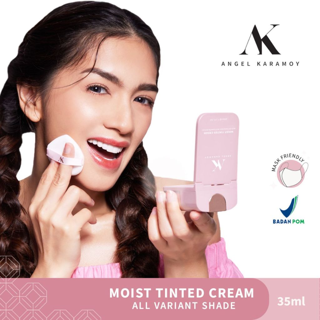 𝗔𝗡𝗚𝗘𝗟 𝗞𝗔𝗥𝗔𝗠𝗢𝗬 𝗫 𝗤𝗜𝗔𝗡𝗦𝗢𝗧𝗢 Moist Tinted Cream with UV Protection SPF 30++ and Camellia Extract Foundat
