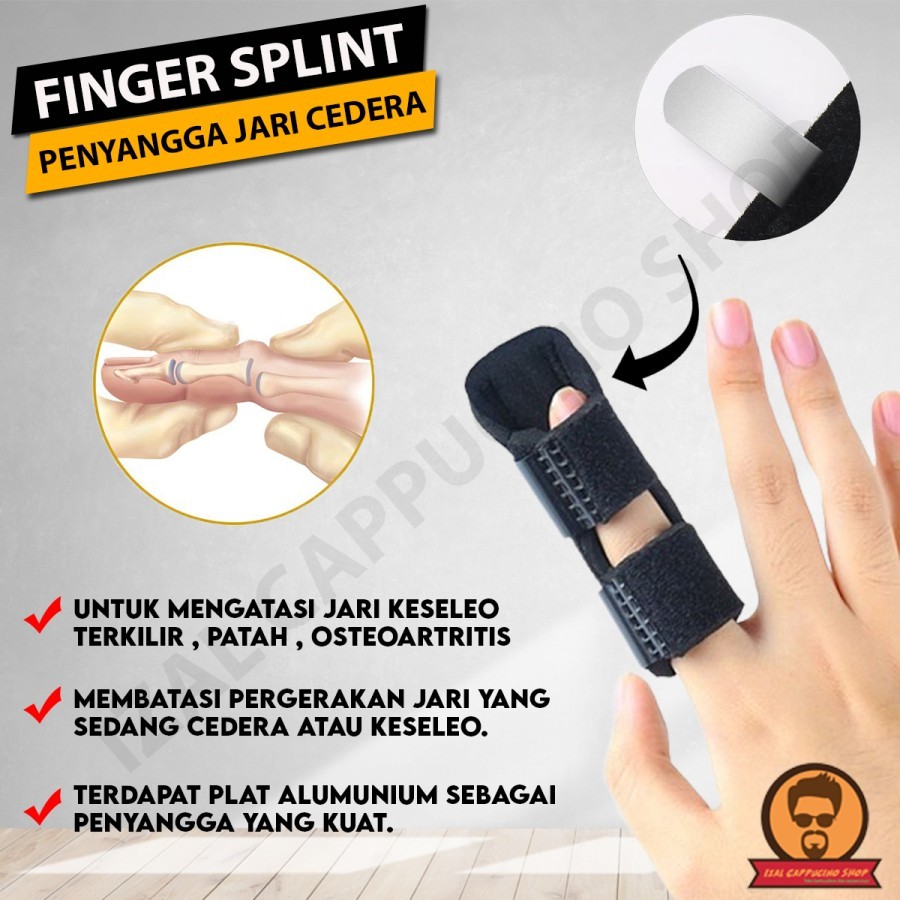 Penyangga Jari Patah Finger Splint Cidera Trigger Finger Terapi Jari