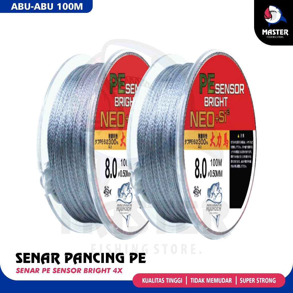 MFS - Tali Pancing 100m Senar Pancing PE Sensor Bright NEO+si2 Jepang Senar Pancing 100m Super Kuat 