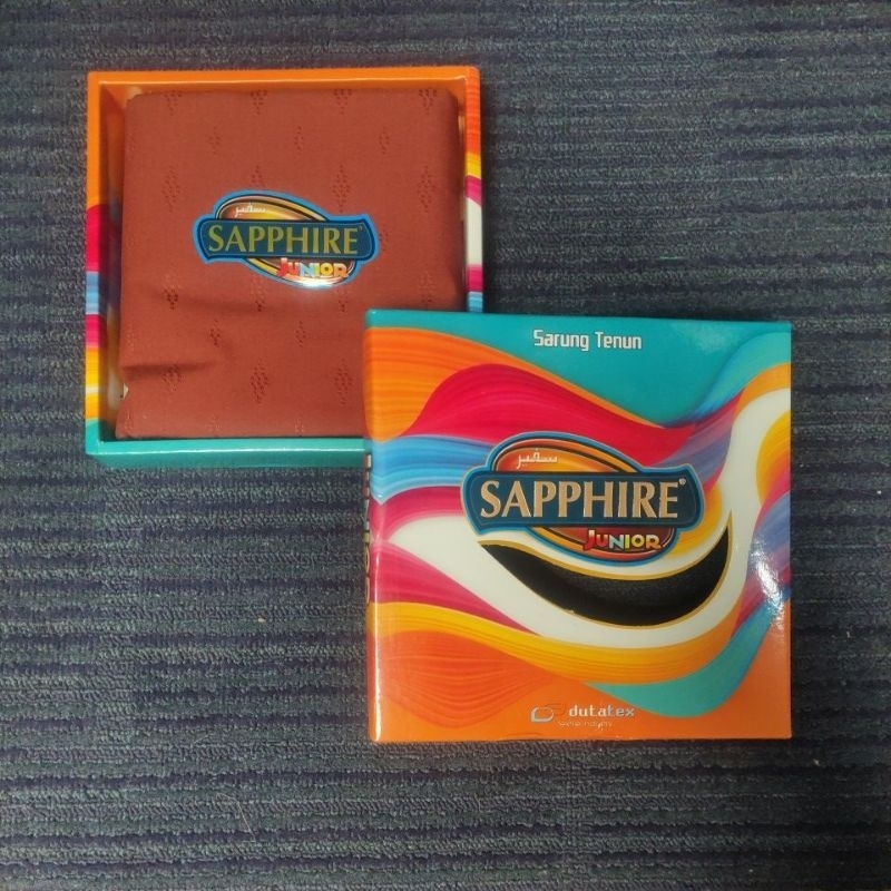 Sarung Tenun Sapphire Junior Polos Warna Merah Bata