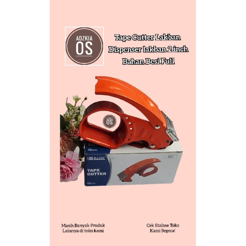 Tape Dispenser Besi / Tape Cutter Besi / Pemotong Lakban Besi