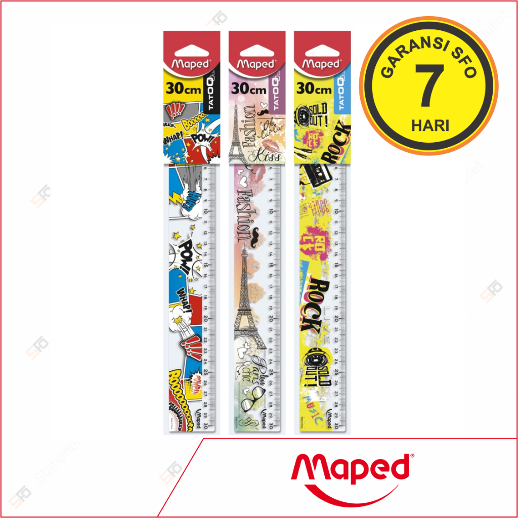 

Penggaris Maped 30cm Tatoo