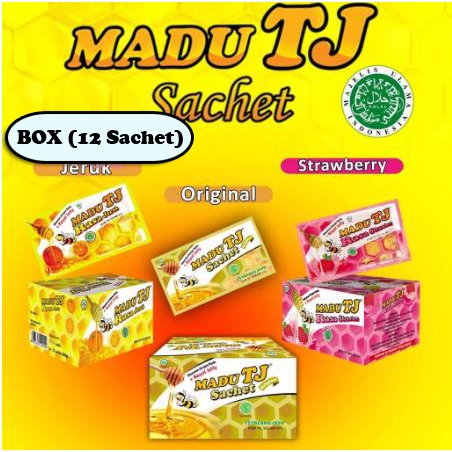 

(12 PCS) ^ KYRA ^ Madu TJ Sachet Tresno Joyo Minuman Madu Instant Dengan Royal Jelly Tresno Joyo Box