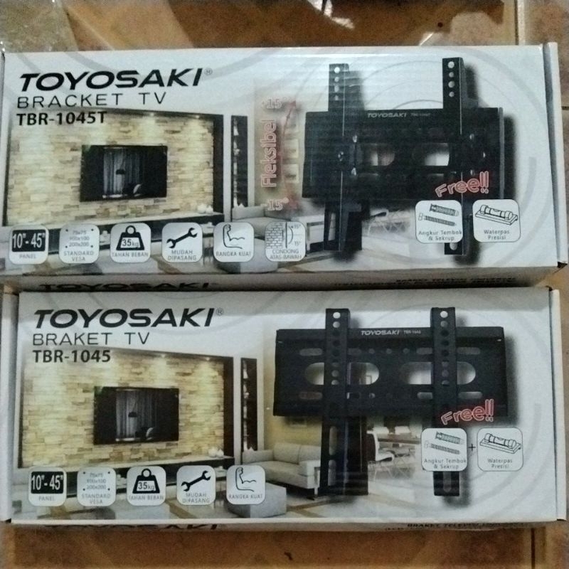 Braket TV LED LCD 10-45 inch Toyosaki breket tv di kota pontianak