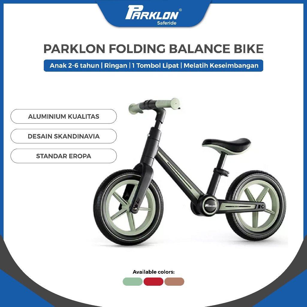 Parklon  Balance Bike Ride On - Sepeda Kesimbangan Anak Push Bike Tanpa Pedal