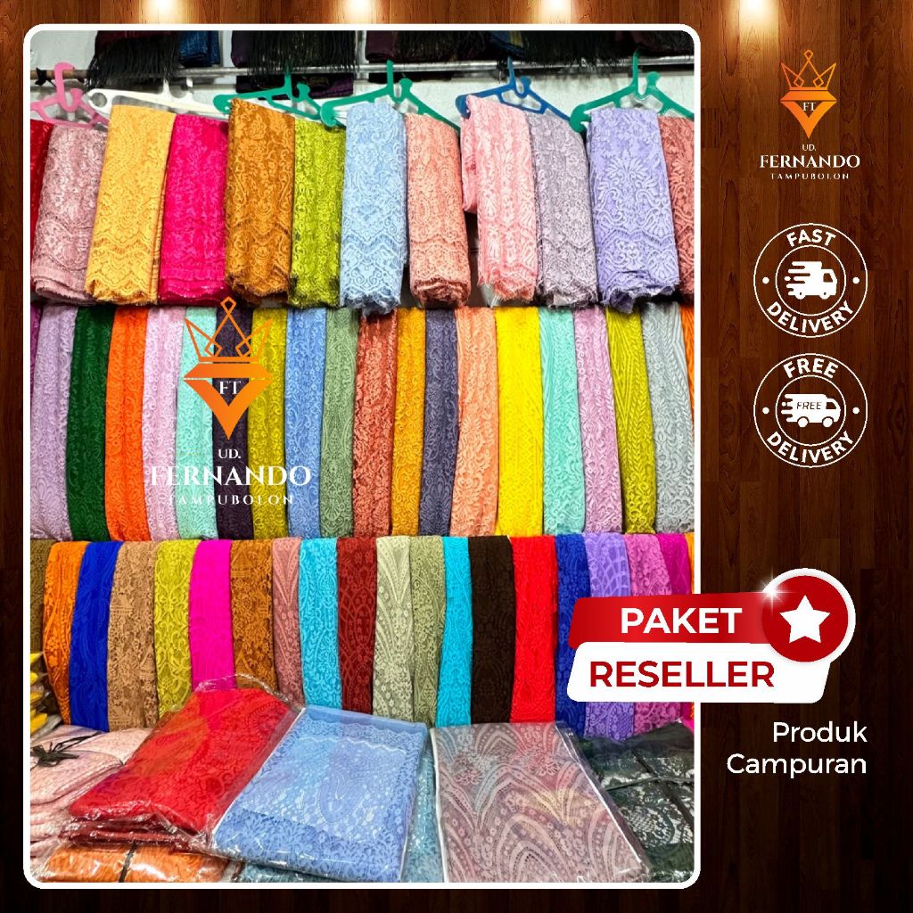 Paket Reseller Campuran Kain Songket Kebaya Pakaian Tradisional Premium By Fernando Songket