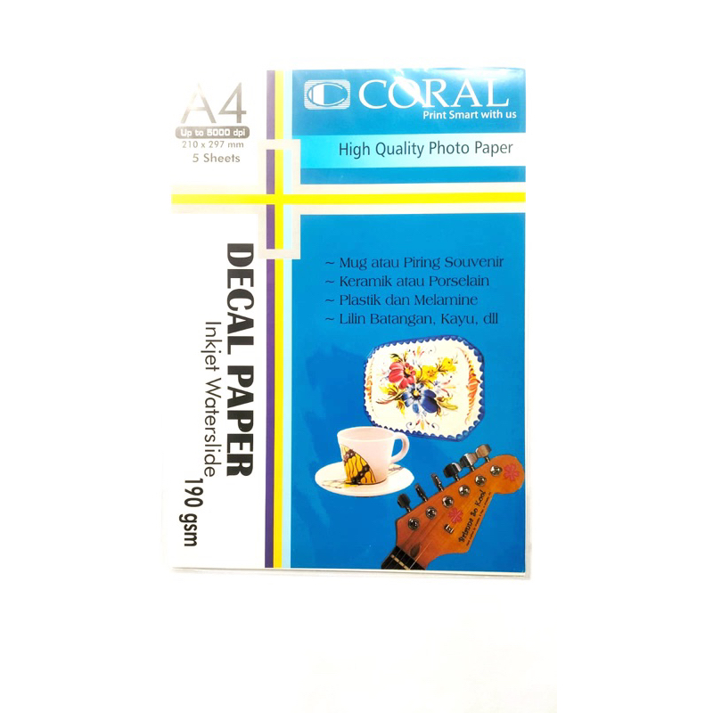 

Coral Decal Paper 190gr
